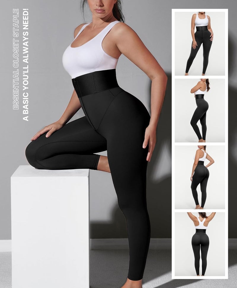 SHAPELLX Leggings for Women Tummy Control High Waisted Leggings Thick Non-See-Through Pants - Image 2